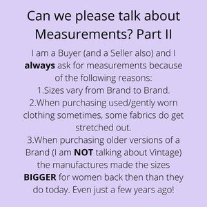 Can We Please Talk About Measurements? Part II